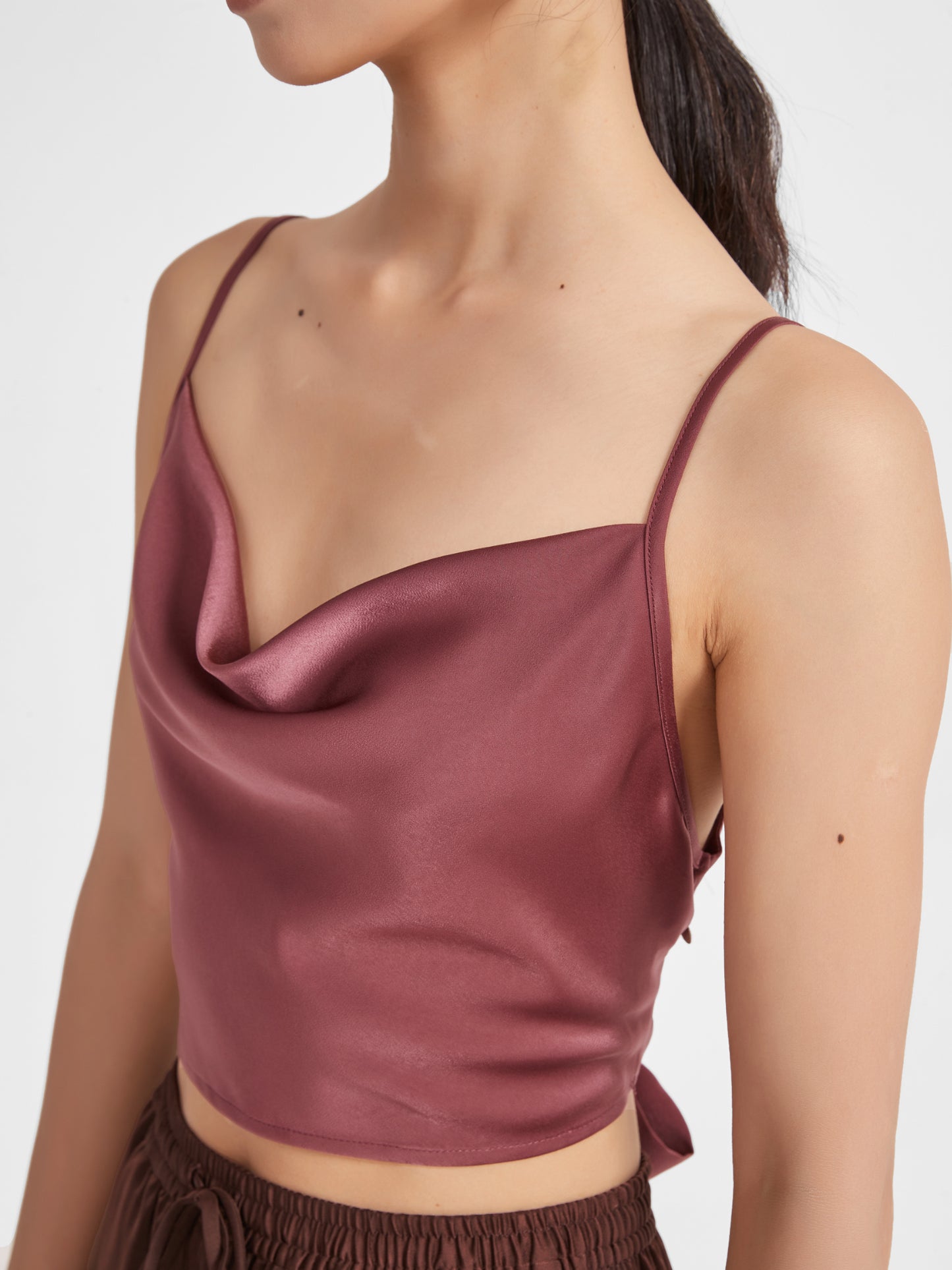 Eden Top, Cropped | Upgraded 140g Satin