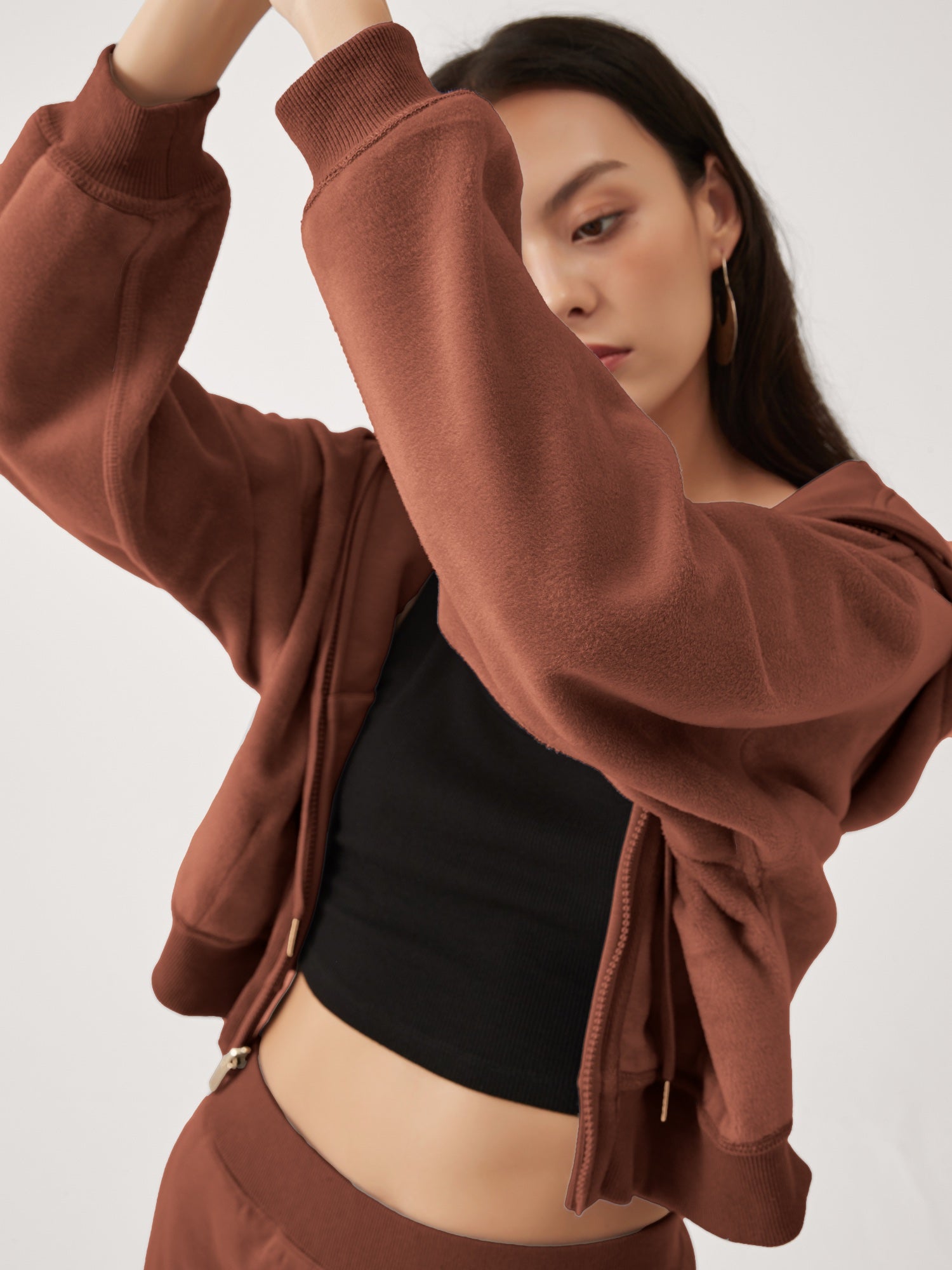 Cubby Zip Up Hoodie - Cropped & Reversible