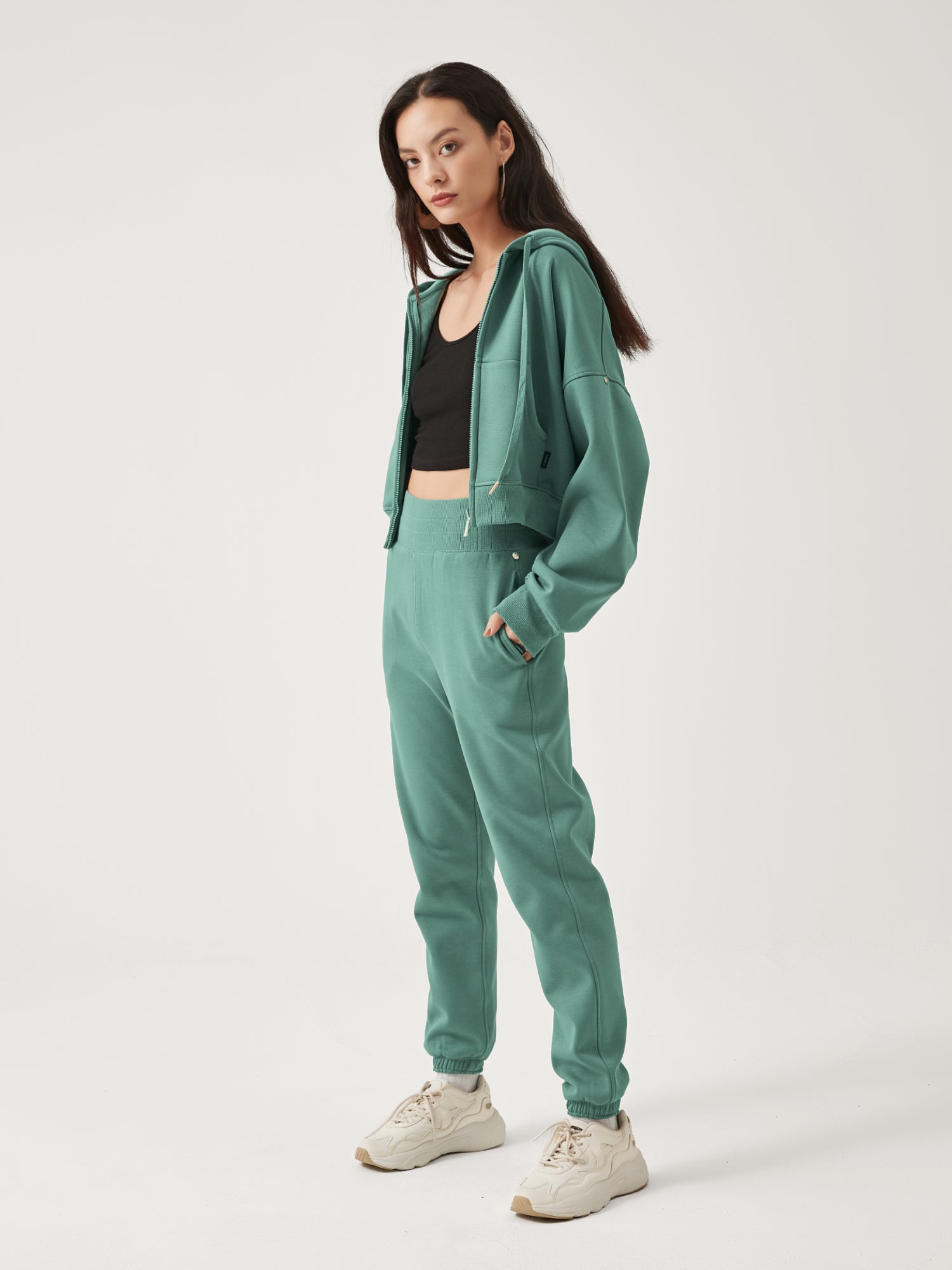Cubby Zip Up Hoodie - Cropped & Reversible
