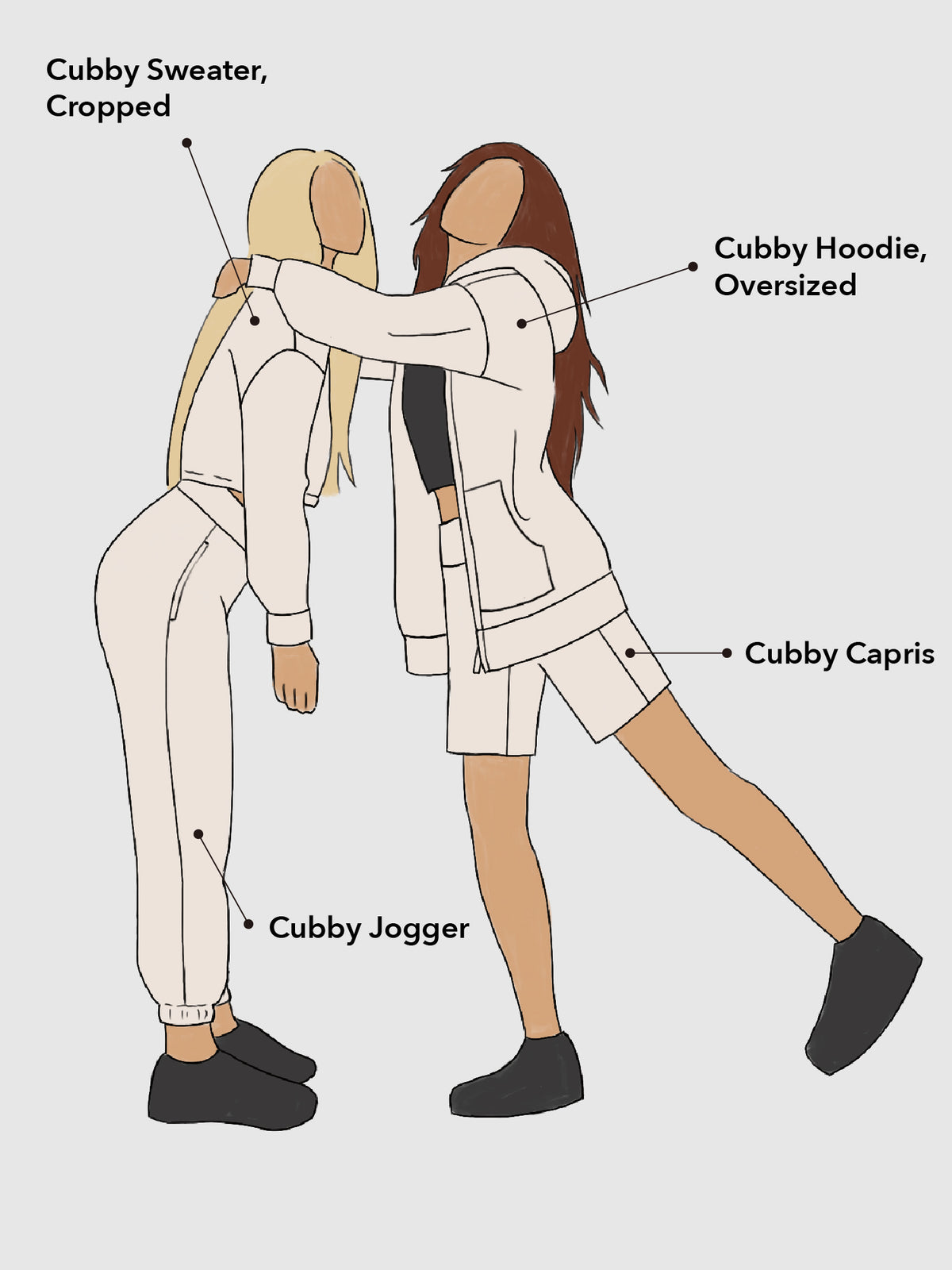 Cubby Zip Up Hoodie - Oversized