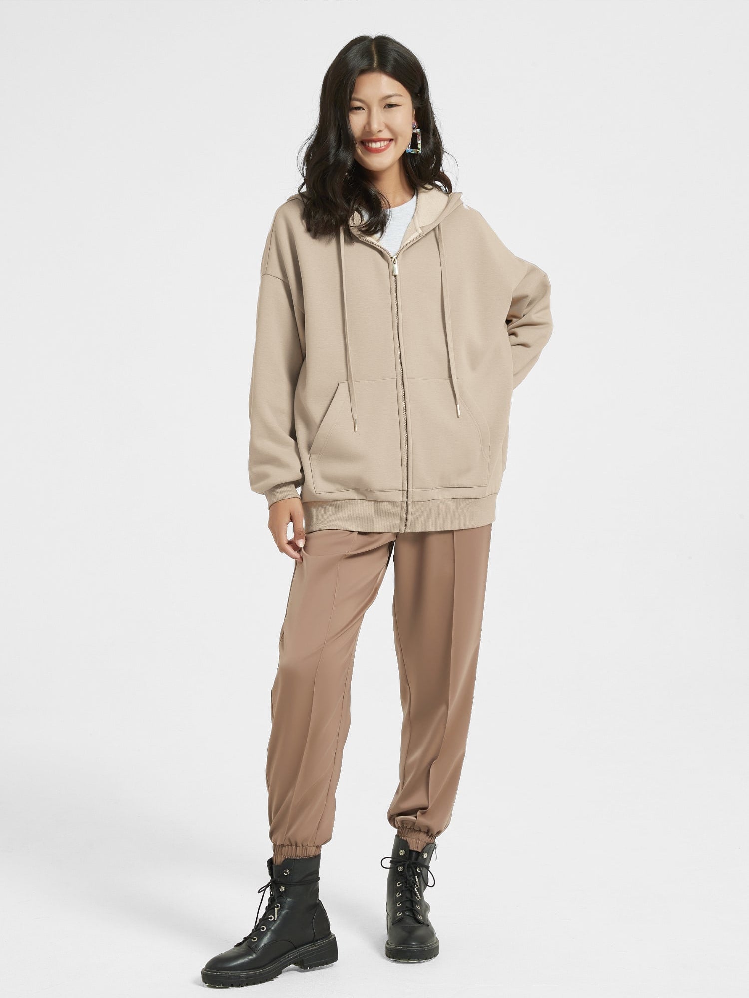 Cubby Zip Up Hoodie - Oversized