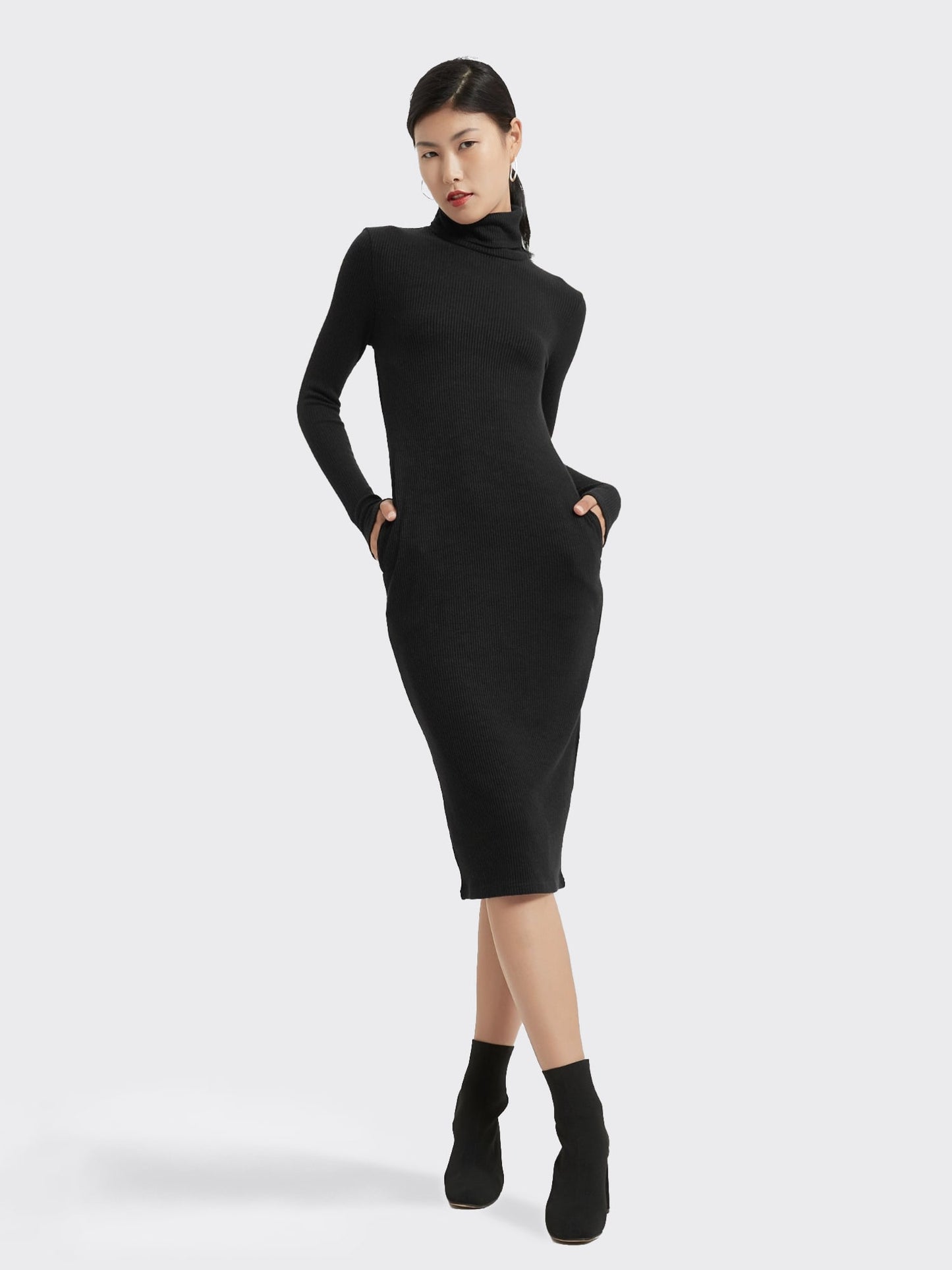 Zoe Knitted Turtleneck Dress