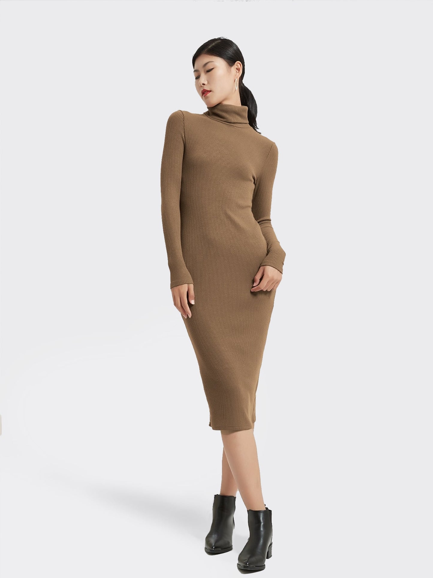 Zoe Knitted Turtleneck Dress