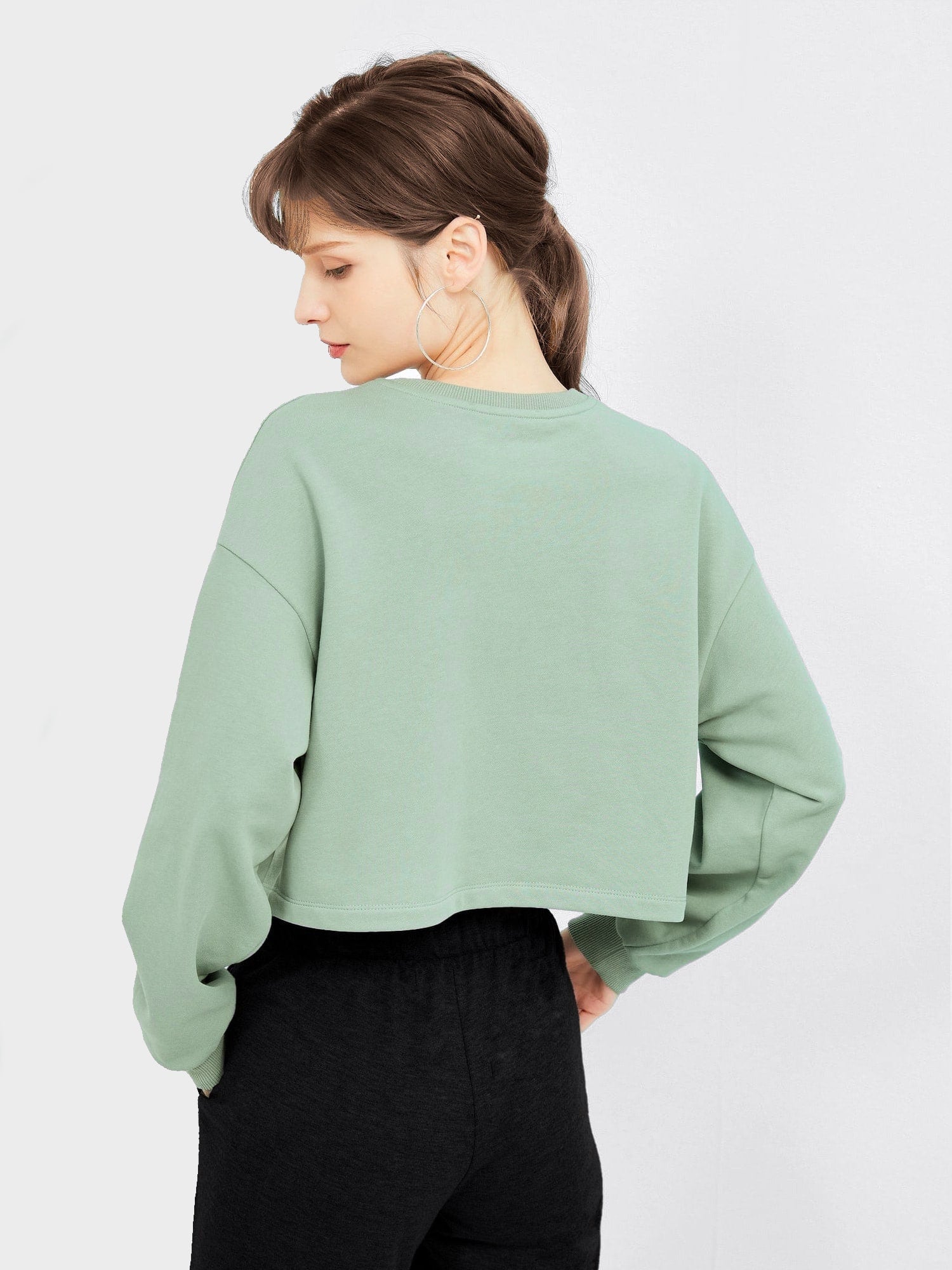 Halfie Sweater | Cropped Crewneck Sweater | SUPESU