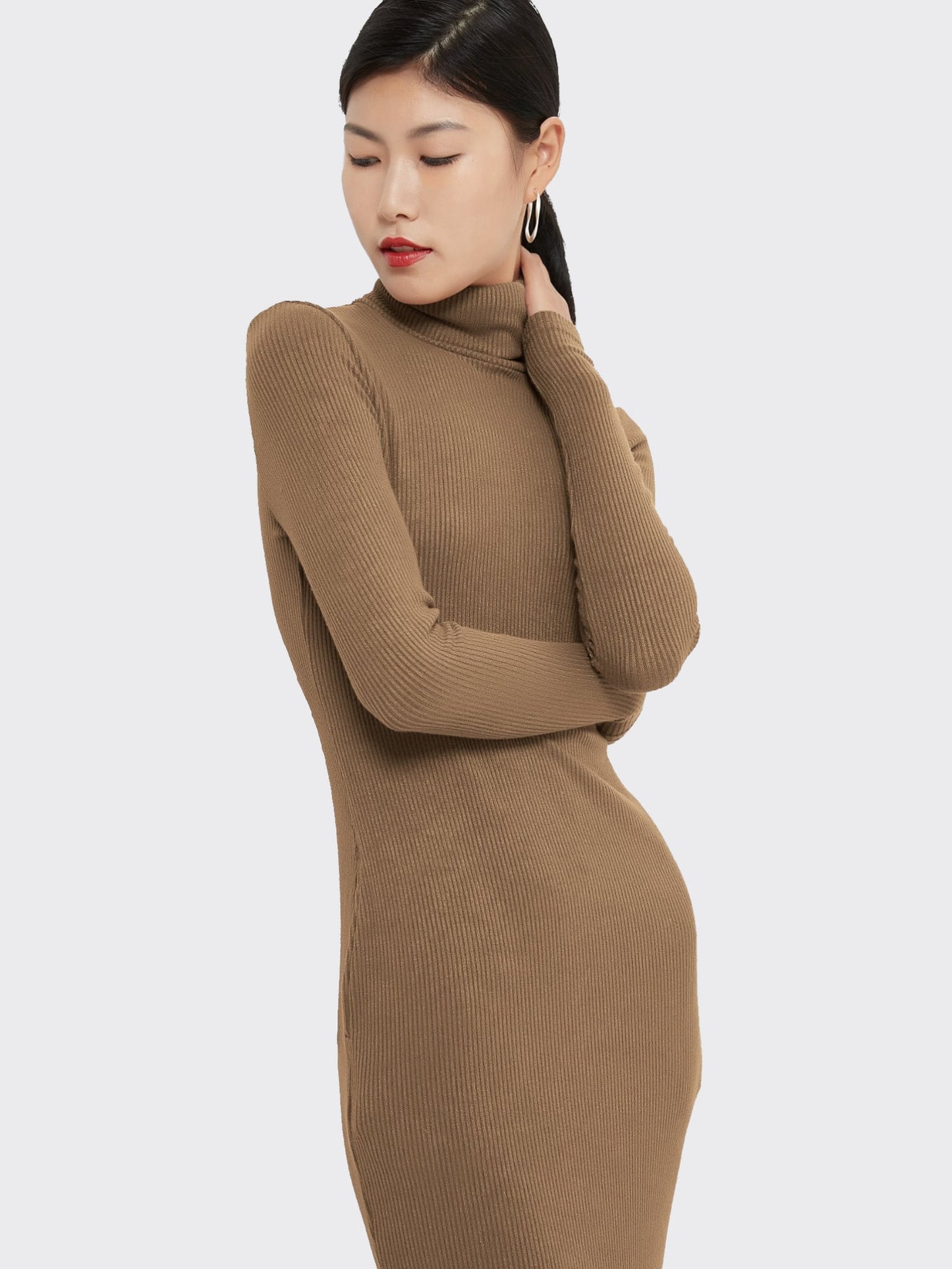 Zoe Knitted Turtleneck Dress