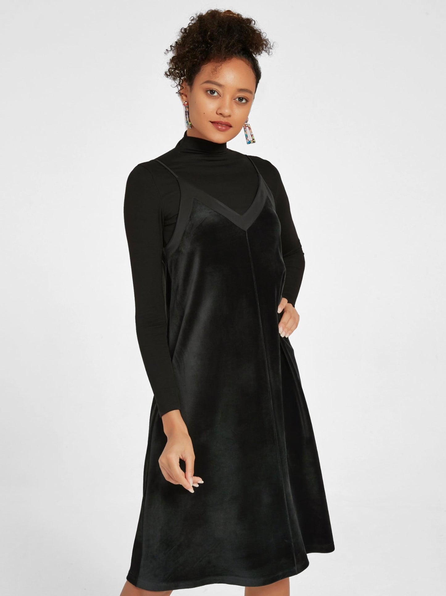 D.LIGHT Velour Dress