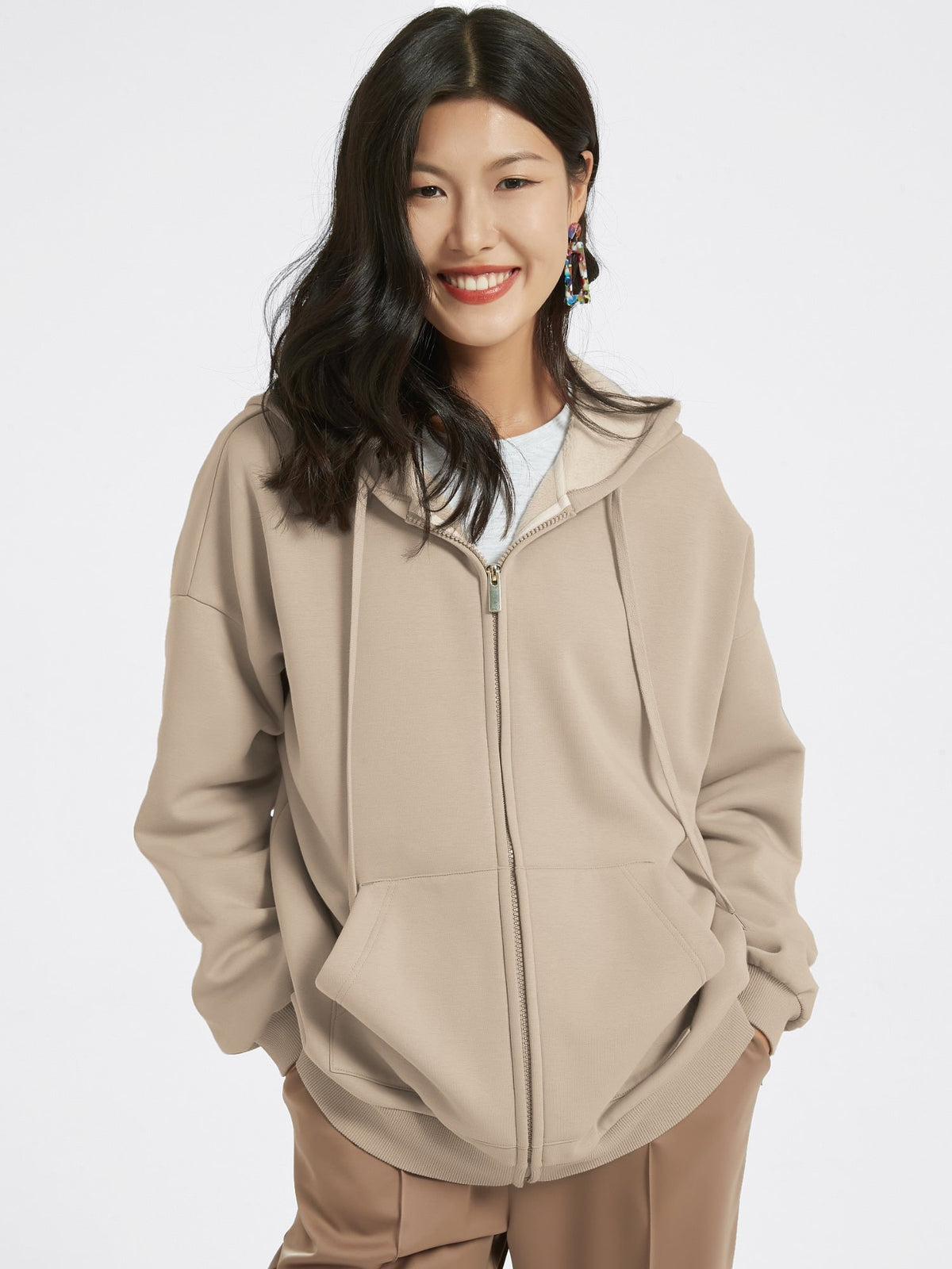 Cubby Zip Up Hoodie - Oversized