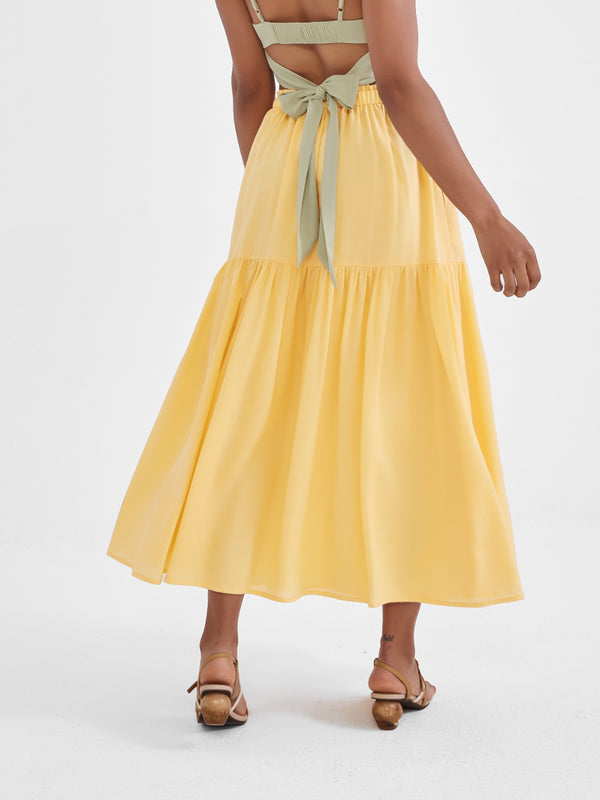 Sunflower Skirt Reversible Maxi Skirt SUPESU