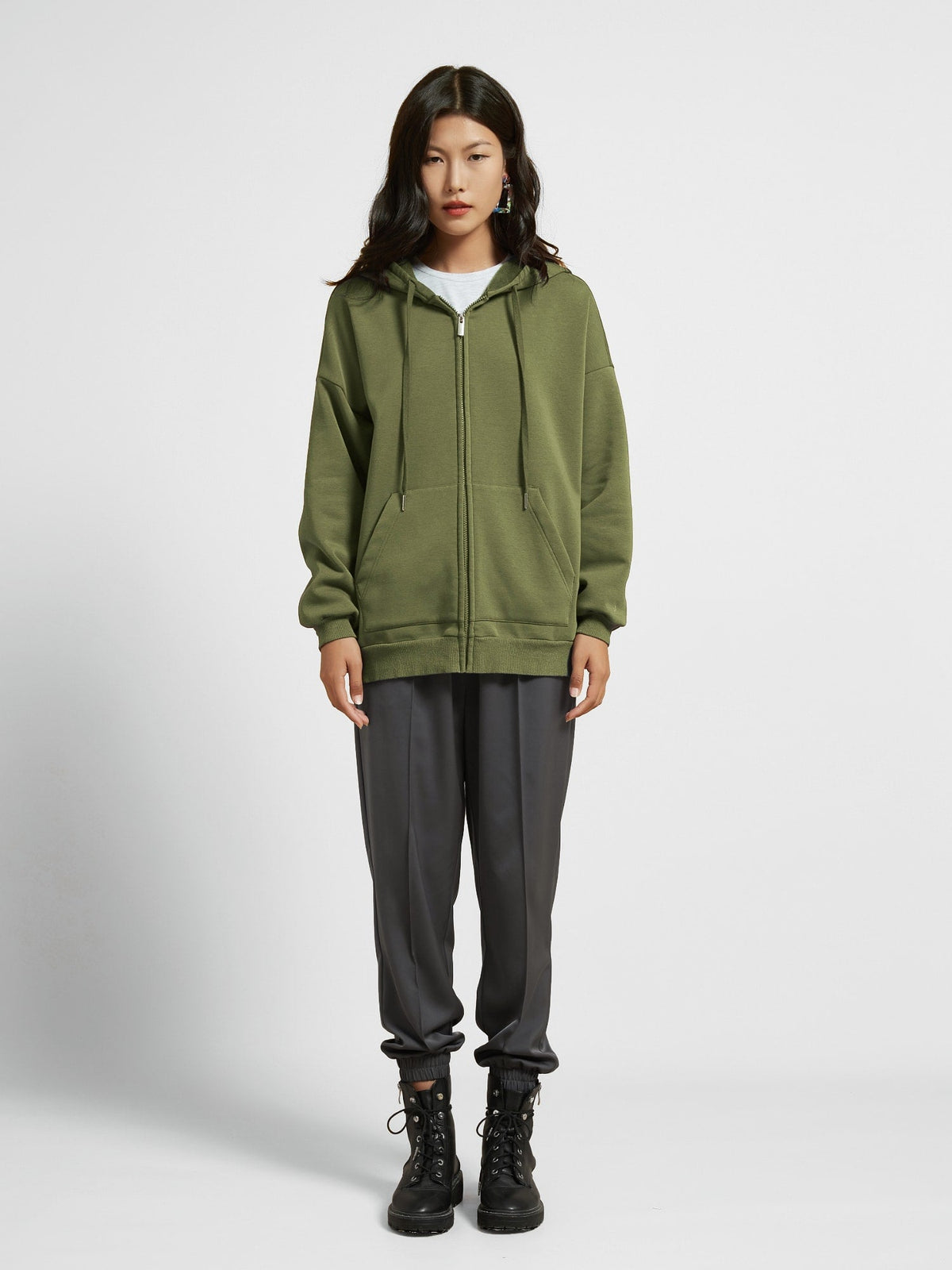 Cubby Zip Up Hoodie - Oversized