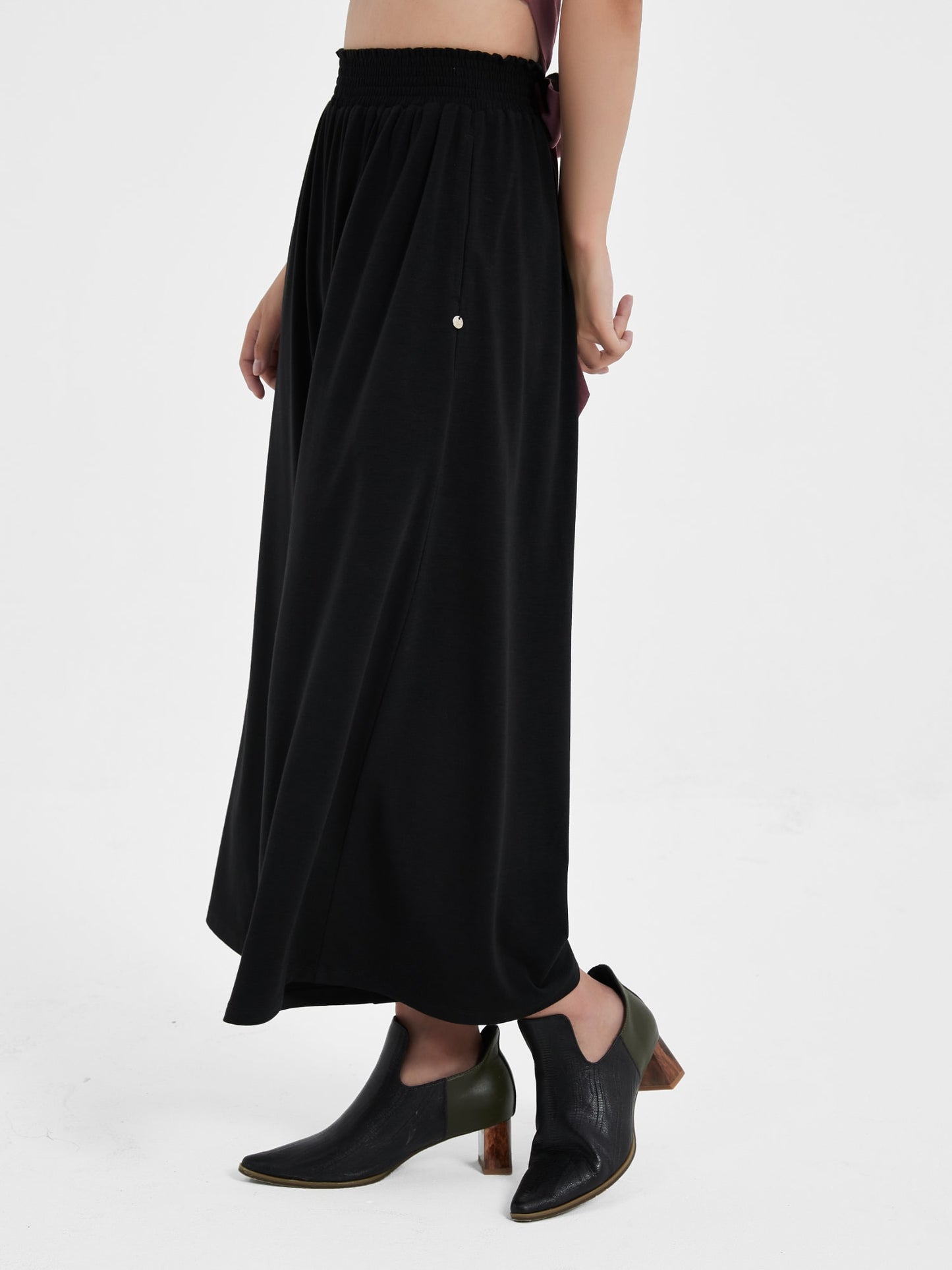 Waist Slimming Ankle Pants, Wide Leg