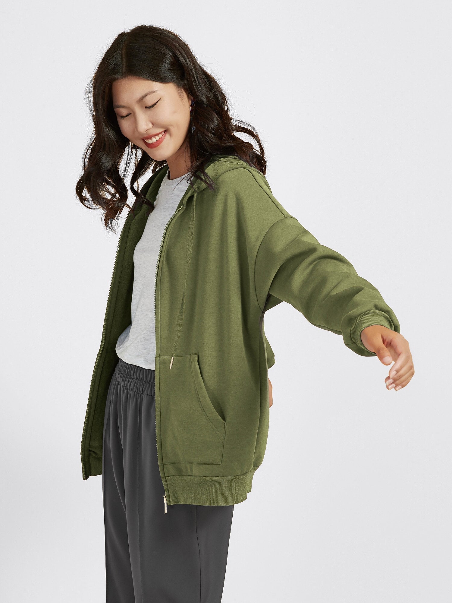 Cubby Zip Up Hoodie - Oversized