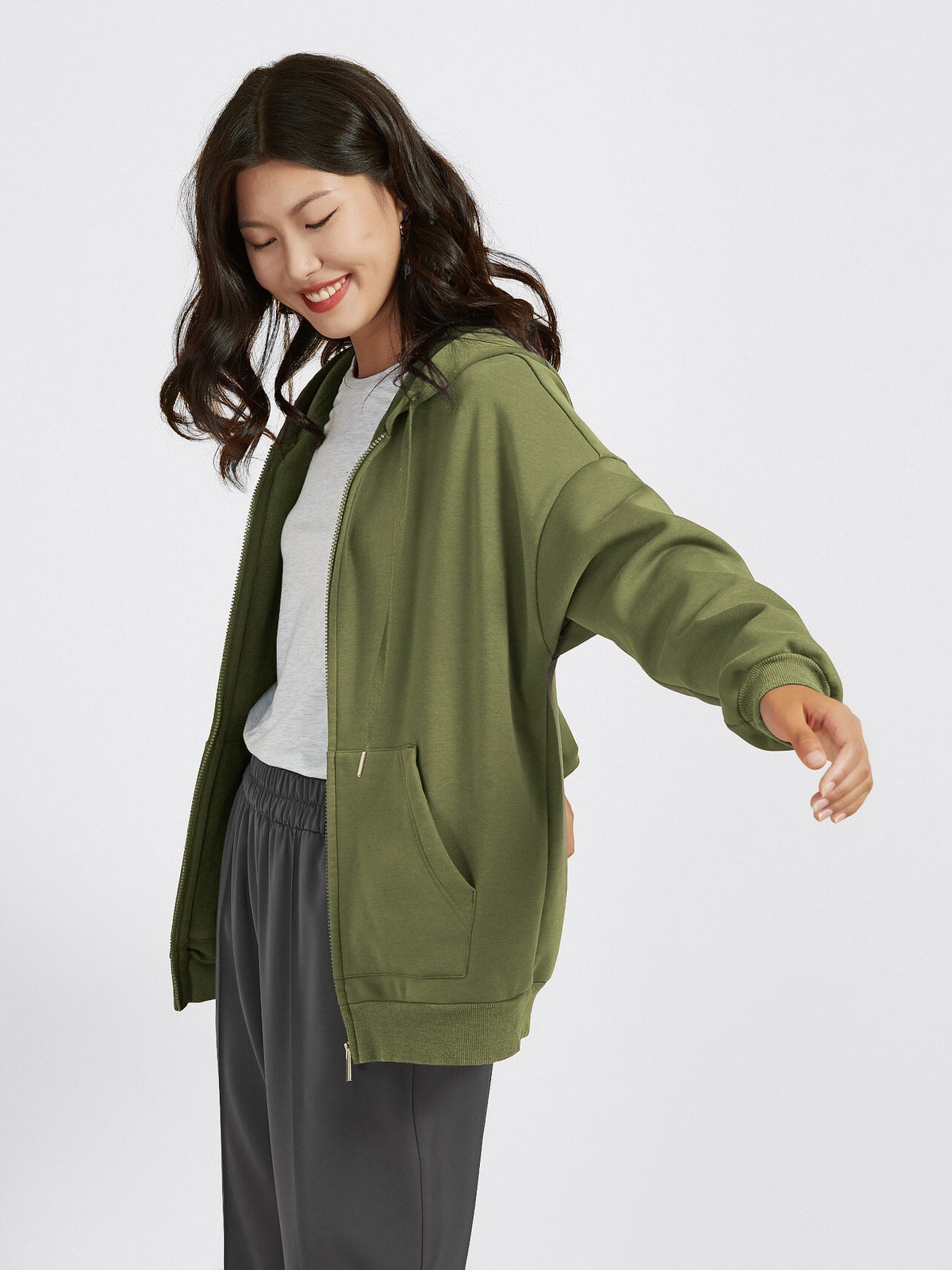 Cubby Zip Up Hoodie - Oversized