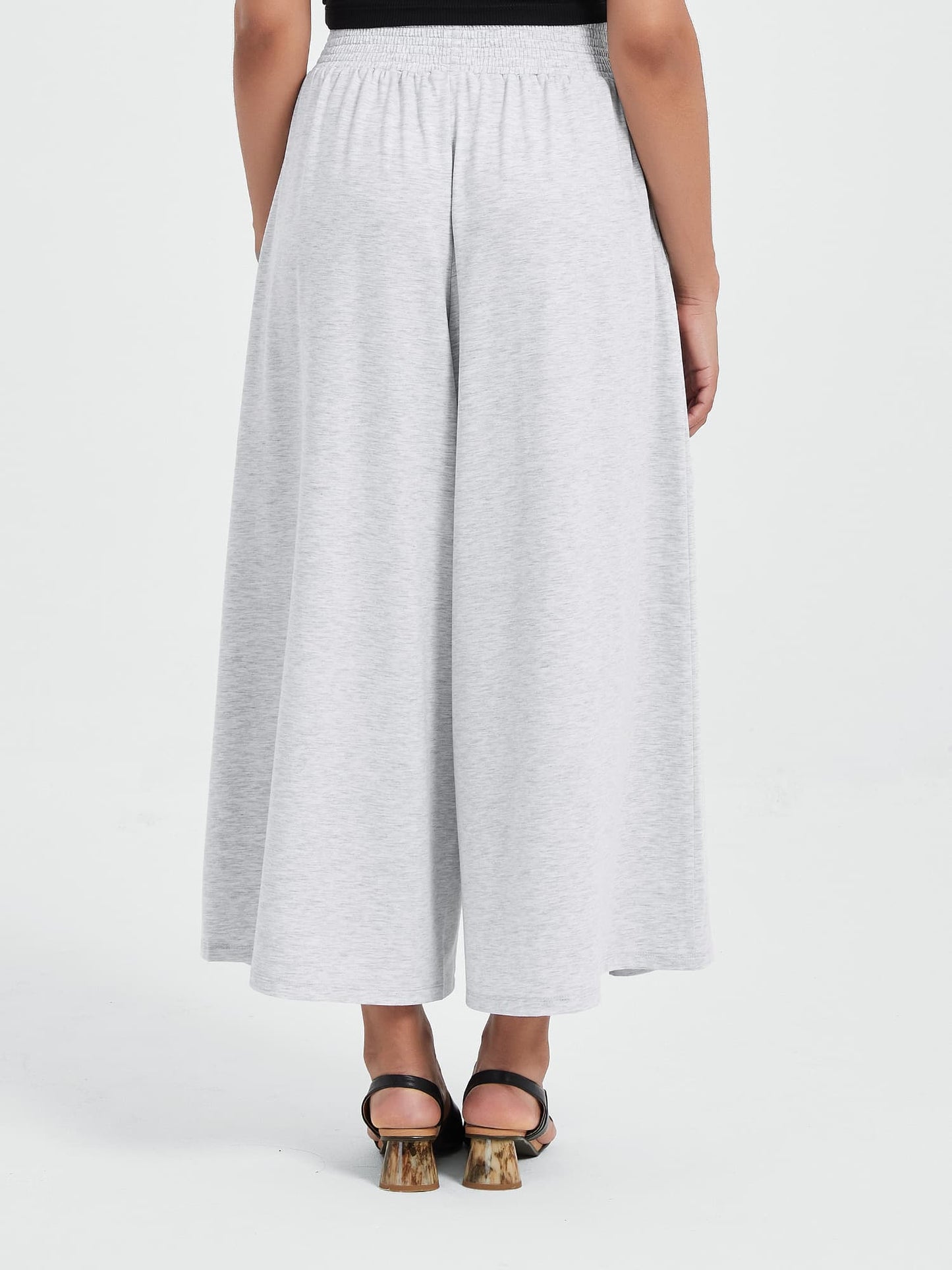 Waist Slimming Ankle Pants, Wide Leg