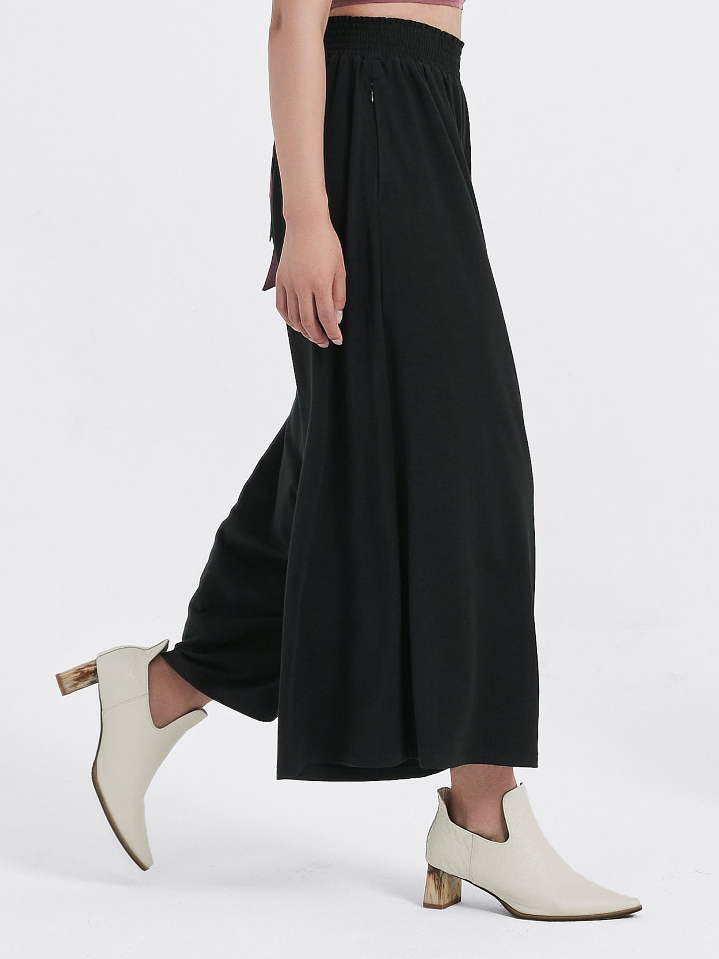 Waist Slimming Ankle Pants, Wide Leg