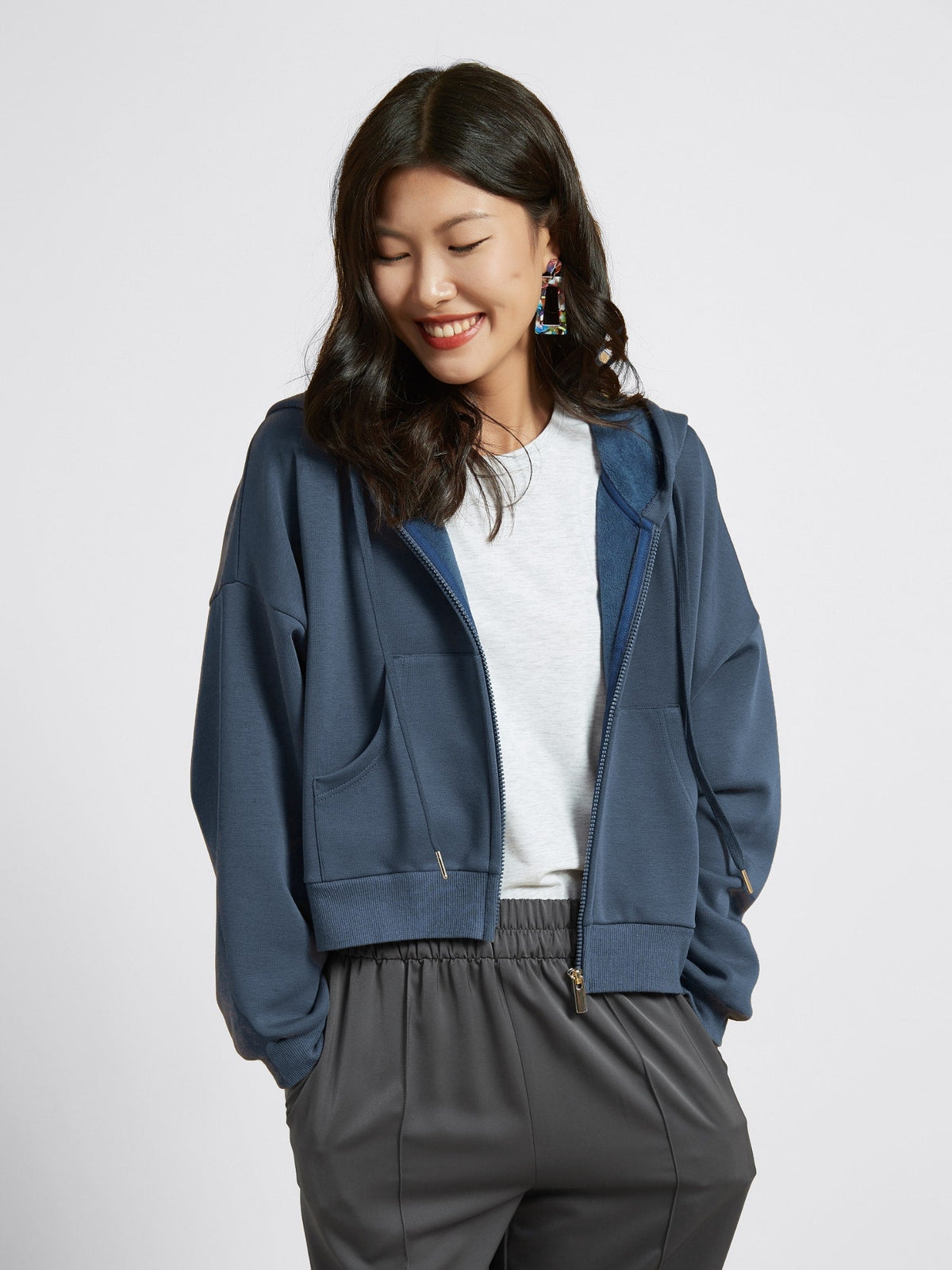 Cubby Zip Up Hoodie - Cropped