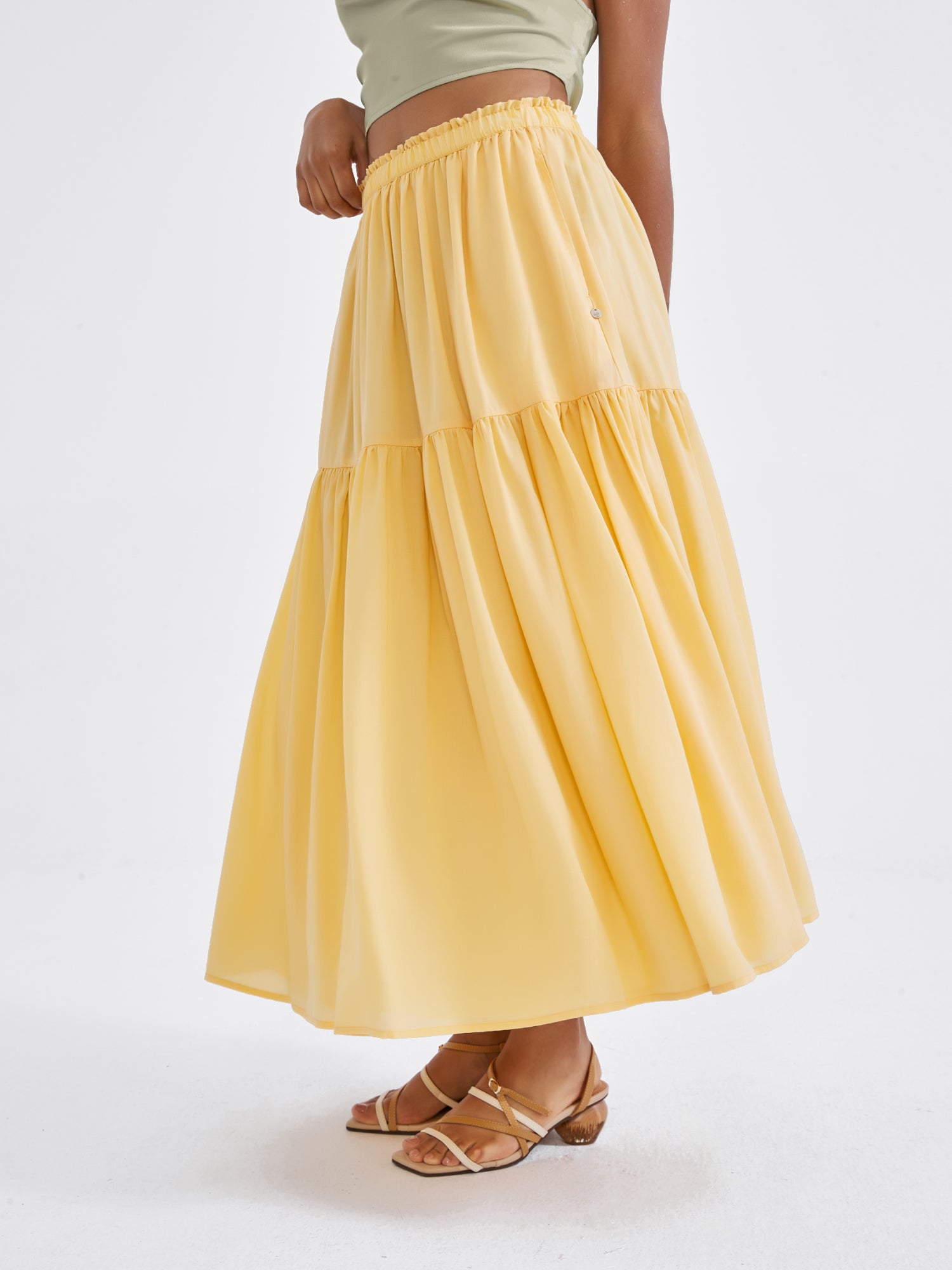 Sunflower Skirt | Reversible Maxi Skirt | SUPESU