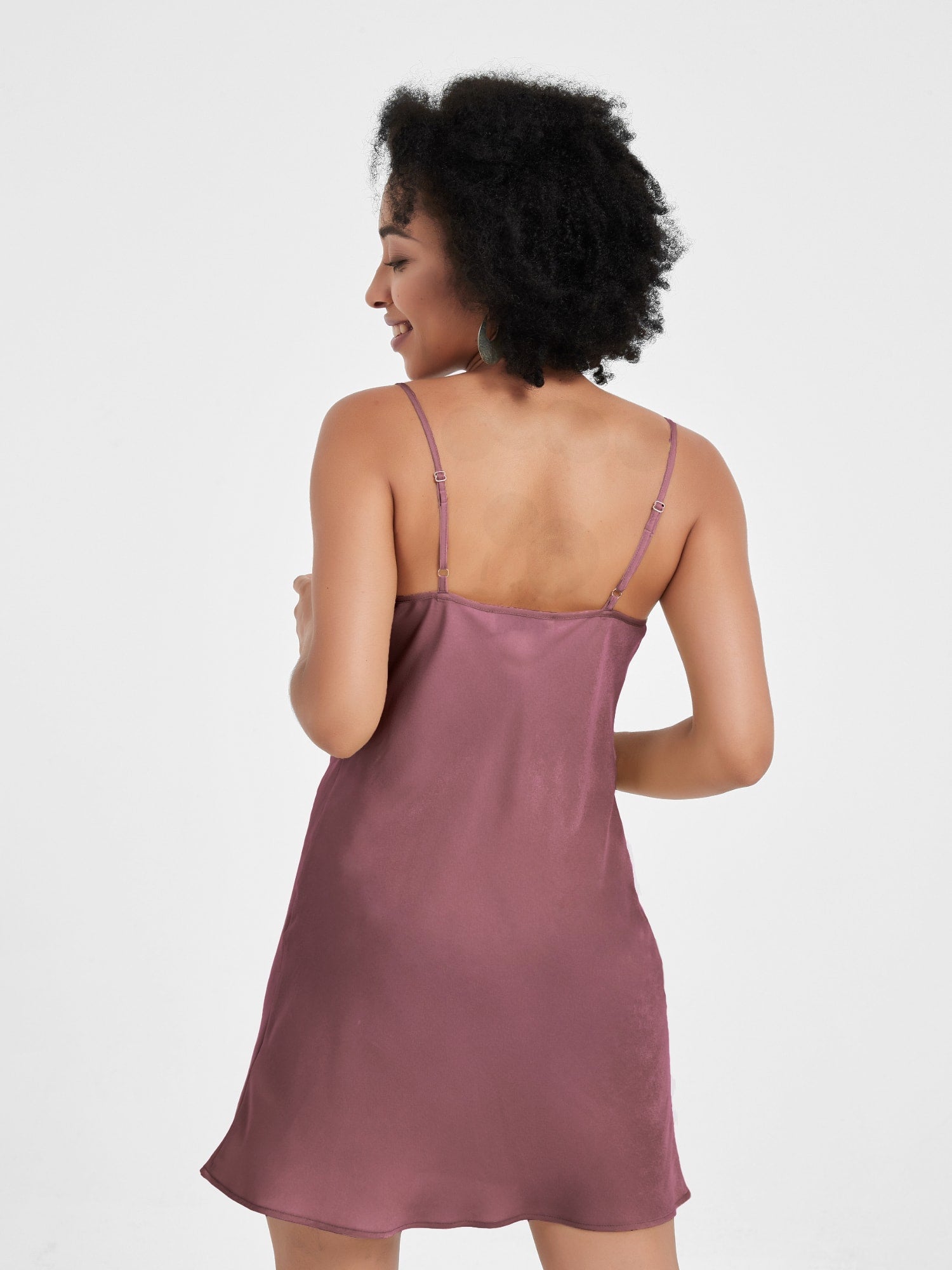 mini slip dress satin boohoo Women's Satin Cowl Mini Slip Dress in Red