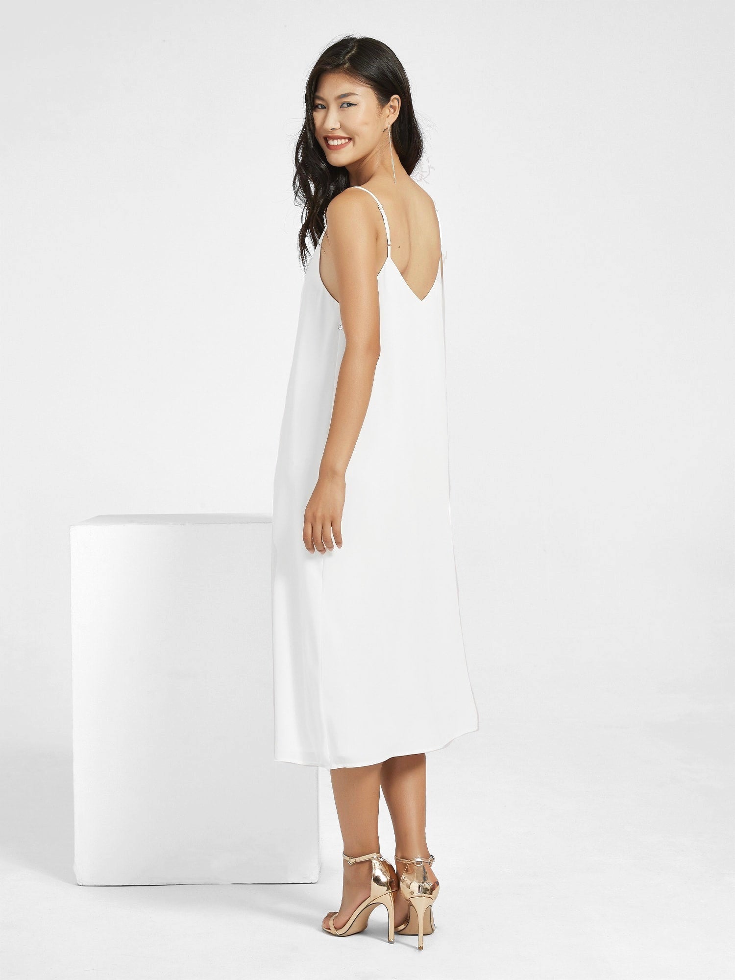 white christmas dresses Simone Slip Dress